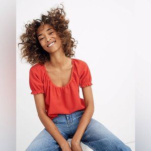 MADEWELL Texture & Thread Peasant Top XXS